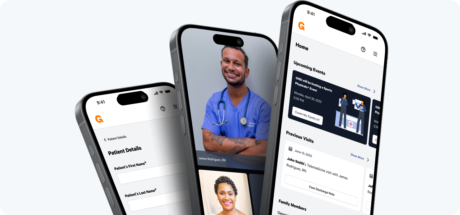 iPhone mockups for synchronized delivery